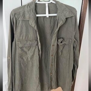 Babaton army green utility shirt💚